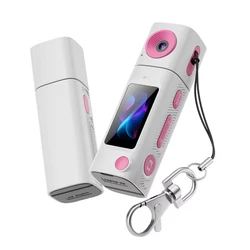 Lenovo G10 HD Mini Thumb Camera with Rotating Lens for Outdoor Digital Video and Photo Capture in Macaron Color Scheme (G10 White)