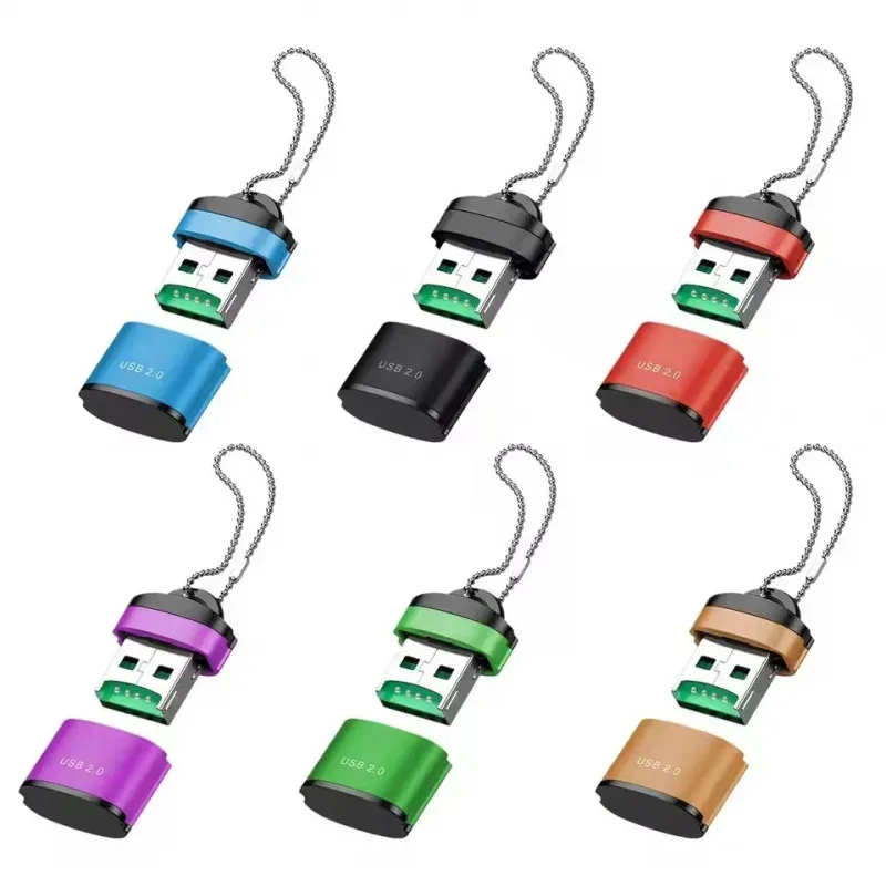 USB TF 카드 리더기 용 1-3Pcs USB 2.0 미니 휴대 전화 메모리 카드 리더기 노트북 액세서리 용 고속 USB 어댑터