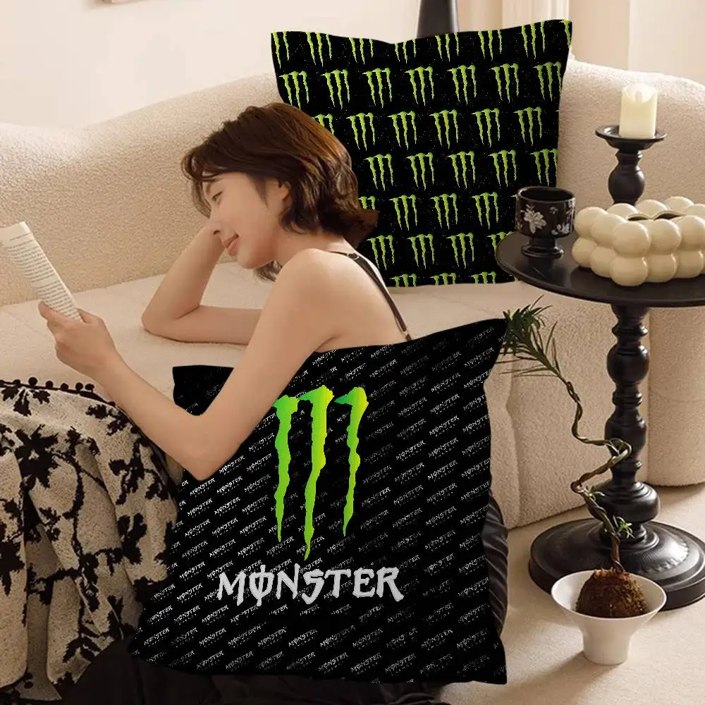 M_MonsterES-Fashion-E-Energys 개인화된 그림 텍스트 홈 장 베개 가정용 선물 45x45cm
