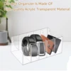 5 Grid Belt Organizer Box Transparent Acrylic Belt Display Case for Tie Bow Tie Women Men Belt Holder 5