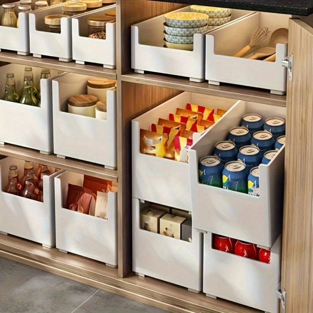 1pc plastic drawer organizer, multiple compartment storage boxes for kitchen cabinets, cosmetics, and desk accessories, durable