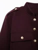 Willshela Women Fashion With Pockets Solid Single Breasted Jackets Vintage O-Neck Long Sleeves Female Chic Lady Outfits 4