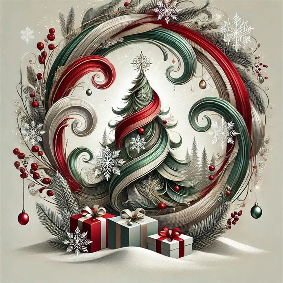 Xmas Cross Stitch Kit for DIY Embroidery Art