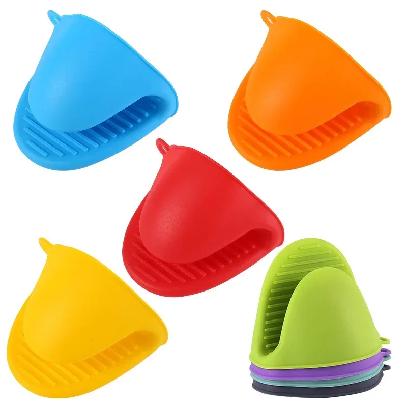 Silicone Oven Gloves 2Pcs Thick Heat Resistant Anti-Scald Pinch Grips Pot Holder Kitchen Accessories