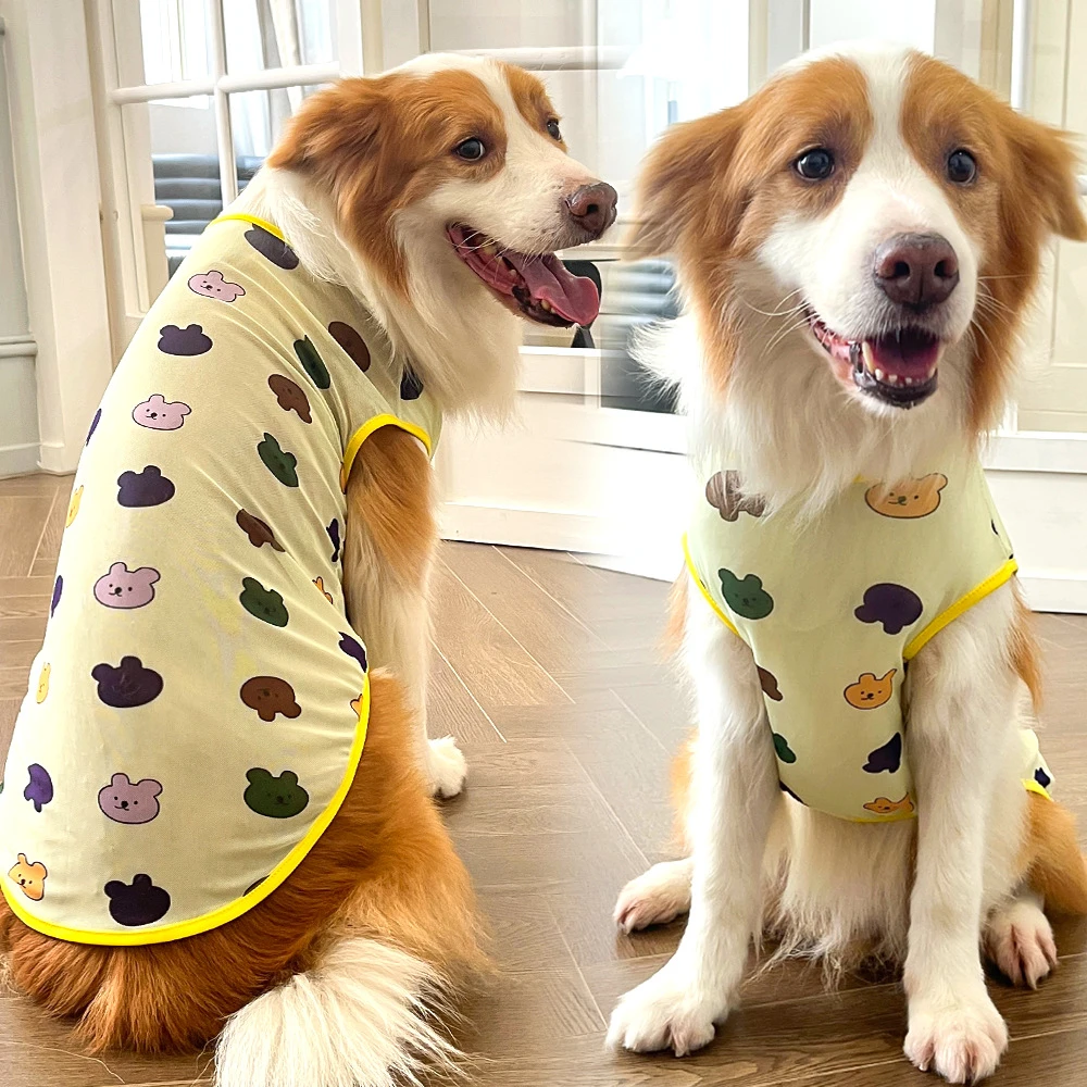 thumbnail image 1 of Ropa ultradelgada para perros grandes, de malla transpirable, chaleco refrescante de verano para mascotas, para perros pequeños, medianos y grandes, estampado bonito, camiseta barata para cachorros y, 1 of 5