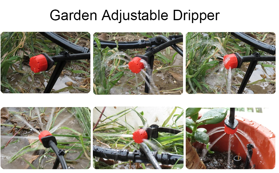 20–50 m Tropfbewässerungssystem, Bewässerungssets für Topfpflanzen, verstellbare Tropfer, 1/4 Zoll Schlauchbewässerung, Mikro-Gartenbewässerungssystem – Detail 2