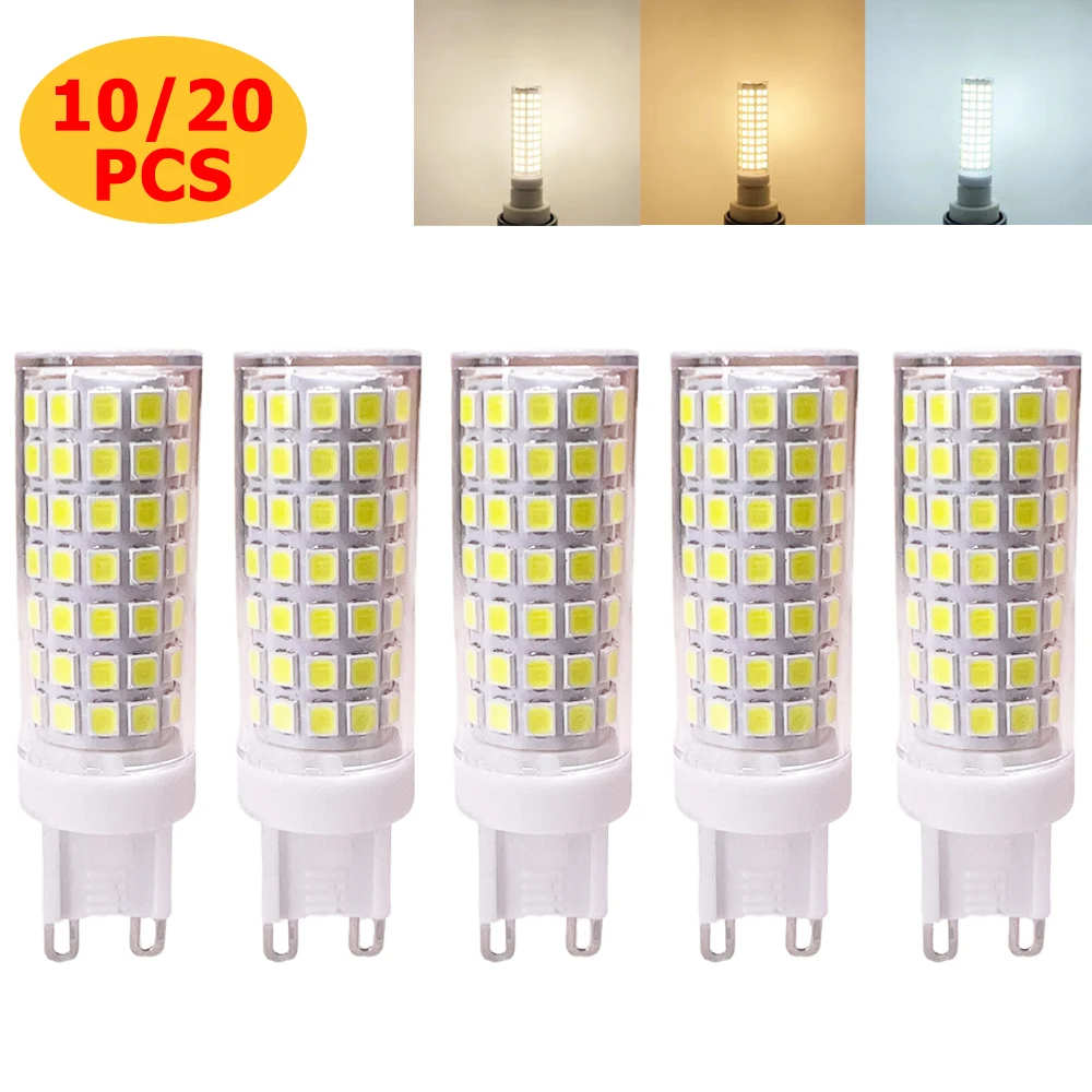 

10/20 pcs G9 Mini LED Bulbs 7W 9W 12W 15W 18W Super Bright LED Light 2835SMD 220V White LED Ceramic Lamp 360° Lighting For Room