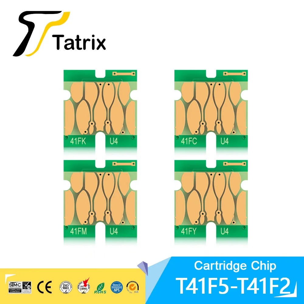 Tatrix T41f5 T41f2 T41f3 T41f4 Chip do Cartucho de Tinta para Epson Surecolor T3400 Sc-t3400 Sc-t3400n T5400 Sc-t5400 Sc-t5400m Impressora