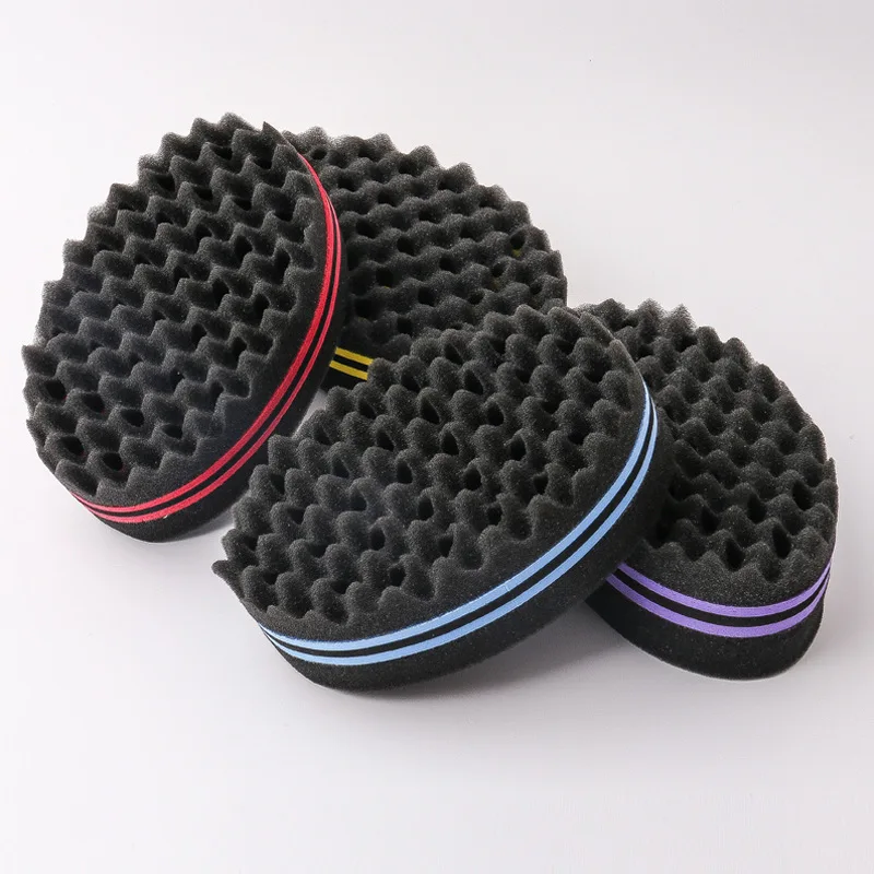 Double Sides Magic twist hair brush sponge,Sponge Brush for Natural,afro  coil wave dread sponge brushes