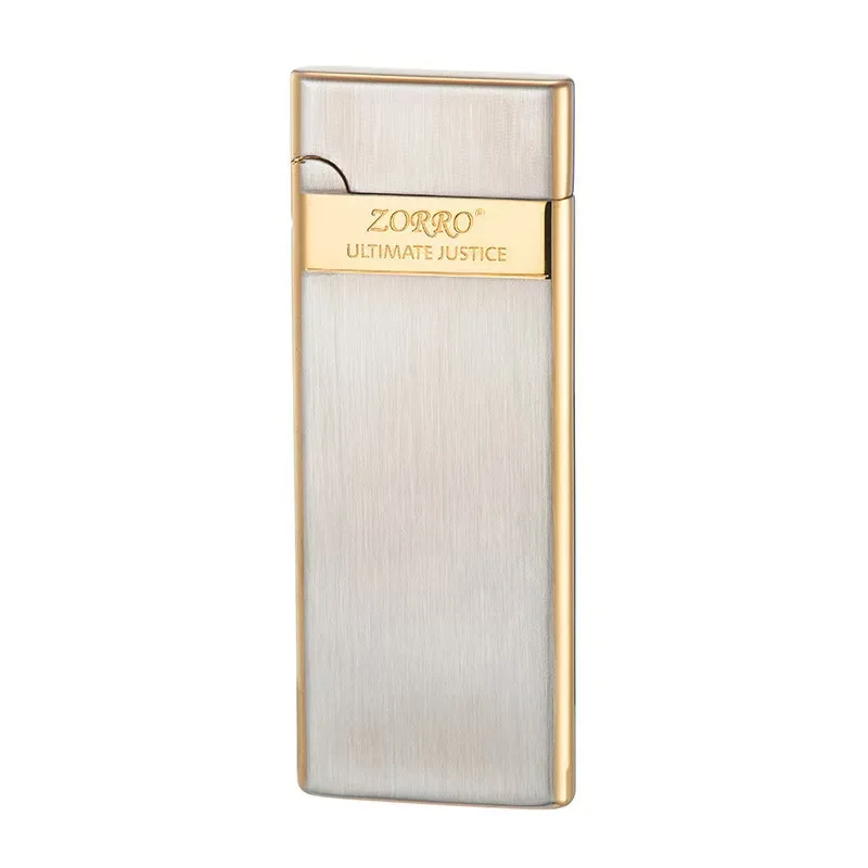 ライト・ランタン RETROISM Retro G-ZERO COVER Short Brass Zorro Z688 Ultra Thin Metal Lighter - Brushed Retro
