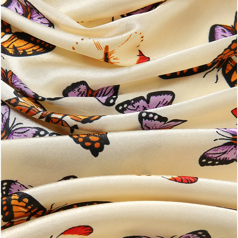 60x60cm Small Silk Scarf Scarftop Headwraps For Women Vintage Butterfly Hair Scarve Hijab Foulard Luxury Bandana Femme Headscarf 5