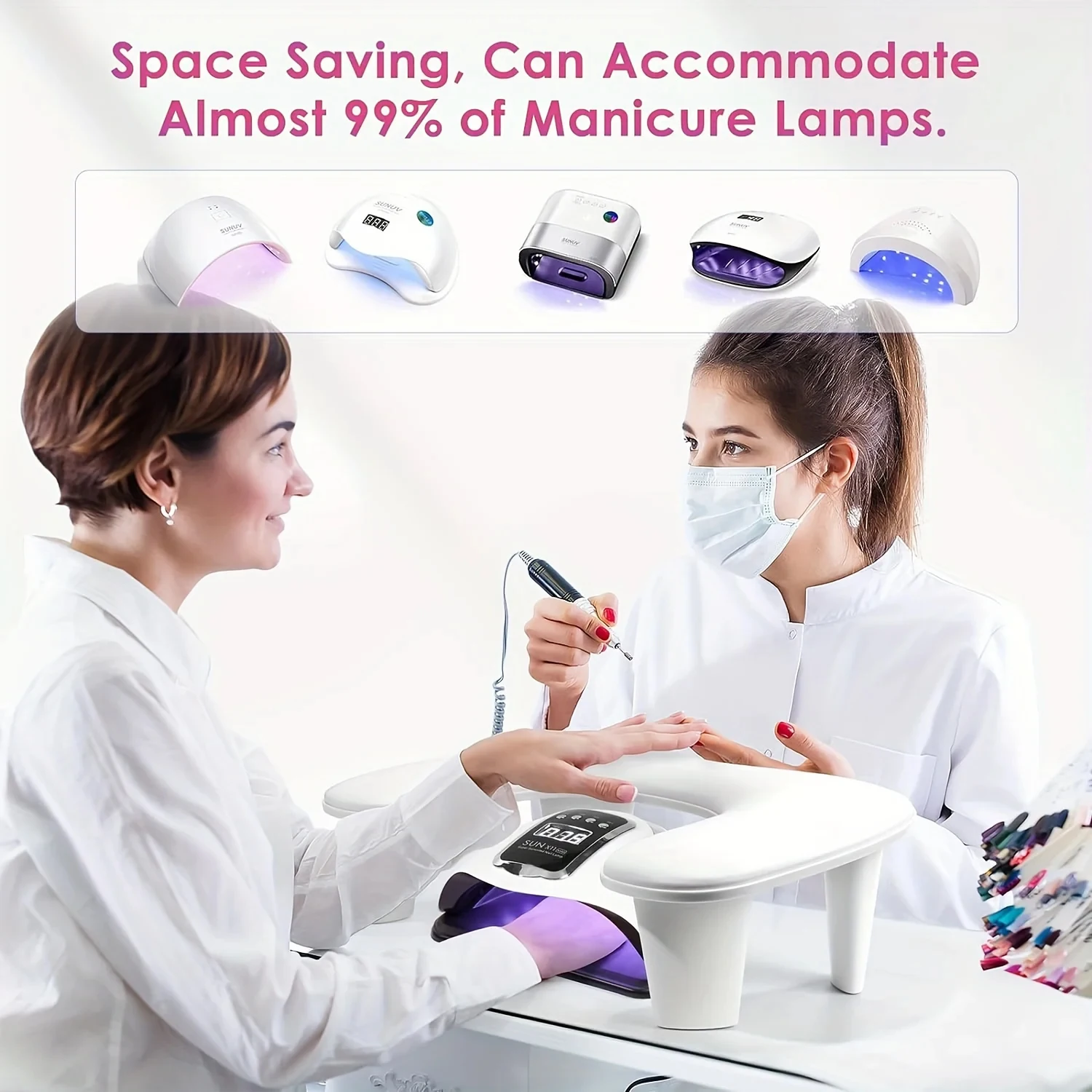 Nail Arm Rest U-shaped With Detachable Brackets Big Manicure Hand Pillow For Salon