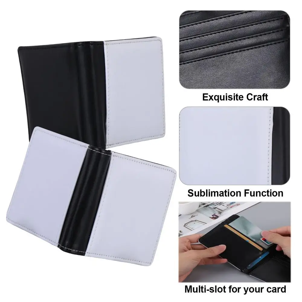 Sublimation Heat Transfer Wallet PU Wallet for Women Men DIY Multi Card Holder Wallet for Work Travel Printing Blank Purse 6