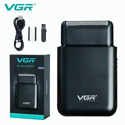 Professional Portable USB Rechargeable Electric Shaver and Beard Trimmer (Black with box)