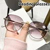 New Gradient Reading Glasses Unisex Women Anti Blue Ray Presbyopia Sunglasses Ladies PC Lens Frame Hyperopia Frameless Eyewear 1