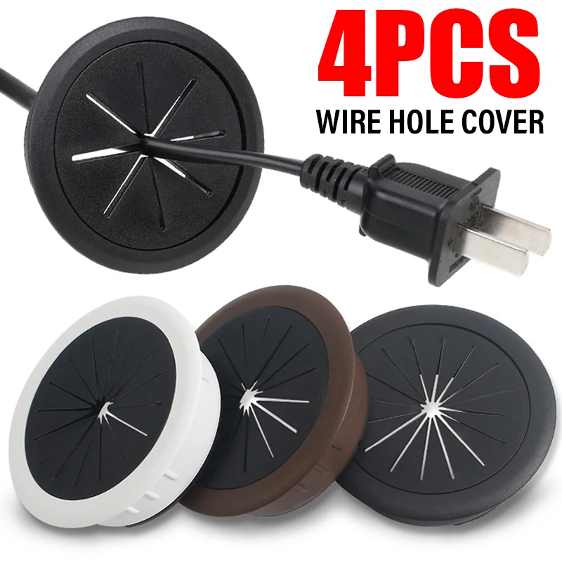 Rubber Cable Hole Cover Furniture Dust Plug Buckle Office Computer Table Grommet Wire Passing Line Outlet Rings Covers