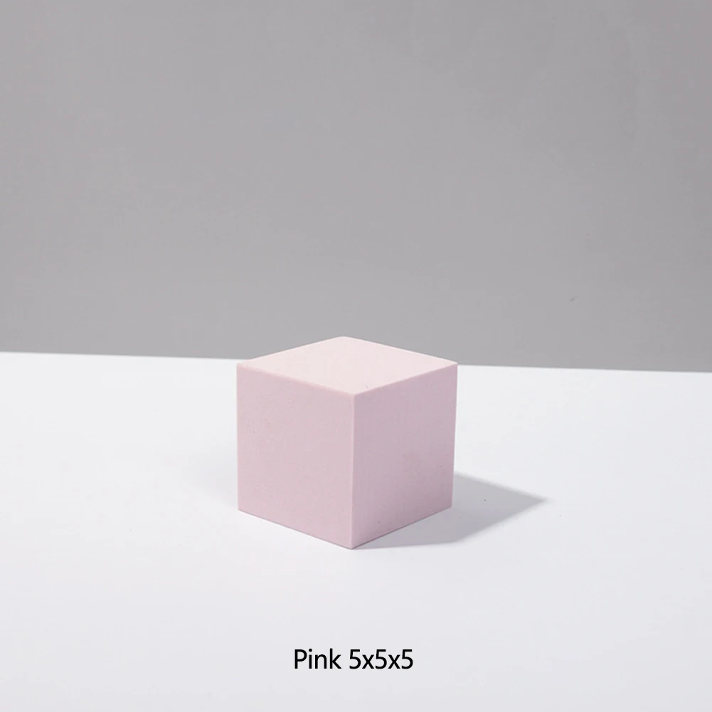 White Geometric Foam Photography Props - Three-Dimensional Cube Backdrop