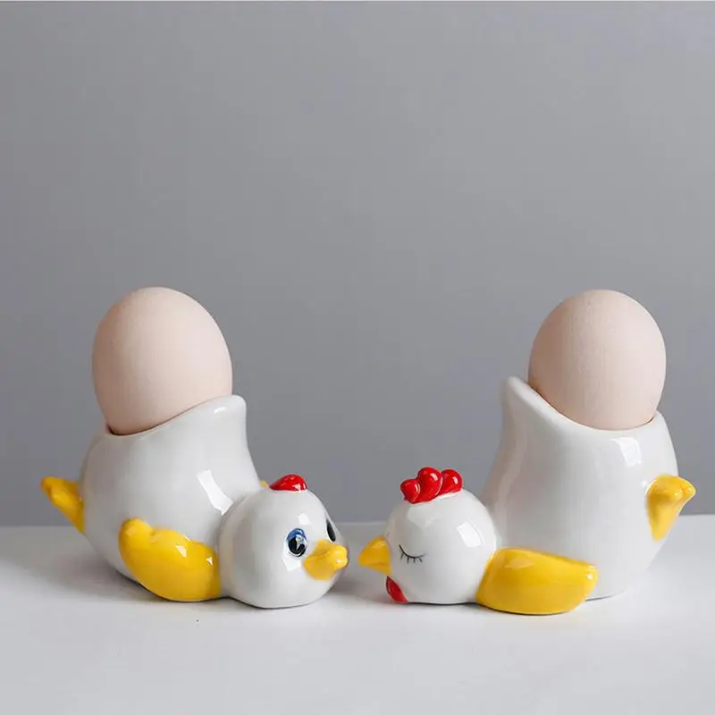 Ceramic Egg Cup Holders Funny Animal Creative Serving Cups Ins Style Egg Holder Cup Breakfast Banquet Eggs Base Kitchen Gadgets