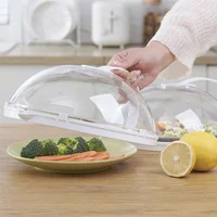 Couvercle anti-éclaboussures pour micro-ondes, couvercle chauffant pour four domestique, couvercle Transparent pour plaque, accessoires d'ustensiles de cuisine-AT64 1