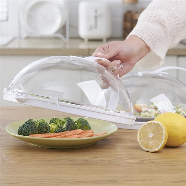 Couvercle anti-éclaboussures pour micro-ondes, couvercle chauffant pour four domestique, couvercle Transparent pour plaque, accessoires d'ustensiles de cuisine-AT64 1