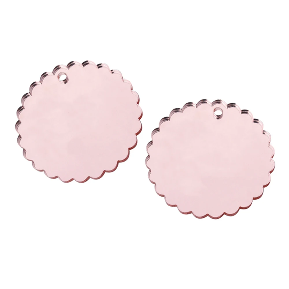 Personalized Tag Engraved Mirror Acrylic Wave Round Circle Wedding Party Name Baby Baptism Gift Engagement 20/50/100Pcs party decorations party supplies