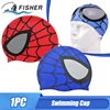 1 pcs Kids Swim Cap Comfortable Elastic Durable Silicone Swimming Cap Cute Cartoon Design For Girls And Boys Children Youths 1