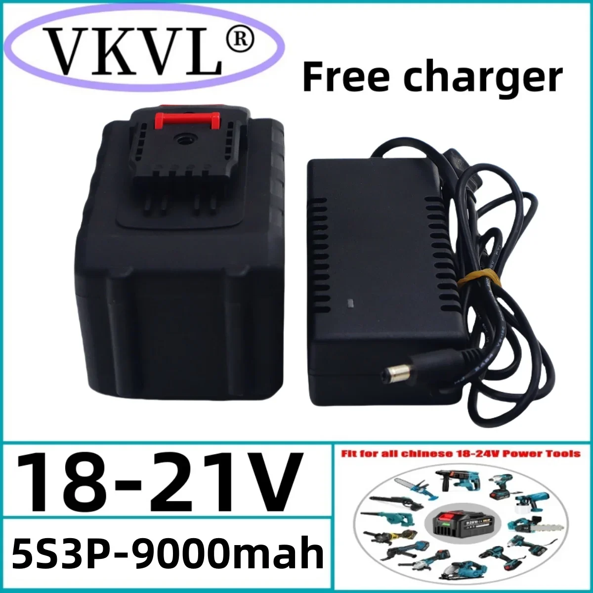 

Air fast transportation New 21V wireless key battery pack 3000mah 6000mah 9000mah screwdriver kit fast charging lithium battery