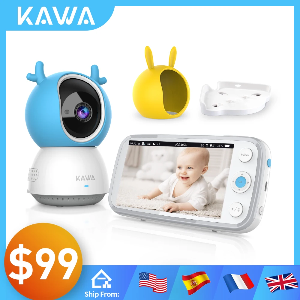 Wifi Baby Monitor Babyphone Video Baby Camera Bebe Nanny HD 5 Inch LCD  Mobile Phone APP Control PTZ Lullabies For New Born - AliExpress