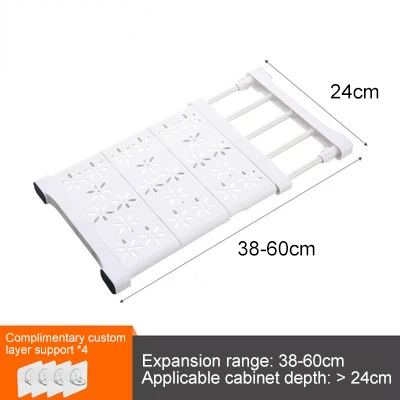 Plastic Expandable Closet Cupboard Organizer Shelf for Kitchen Bathroom  Bedroom Adjustable Wardrobe Clothing Shoes Storage Rack - AliExpress