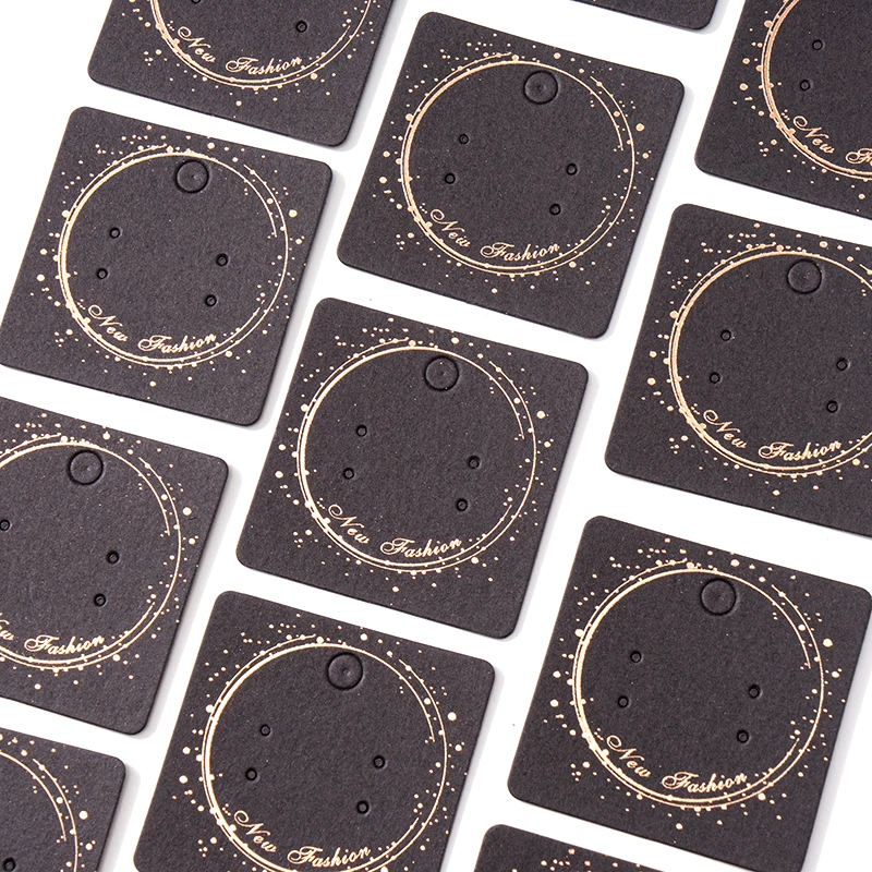 50 Stücke 5x5 cm Ohrring Display Leere Kartenhalter Kraftpapier Tags Für DIY Schmuck Zubehör Geschenk Organisation Verpackung liefert – Detail 7