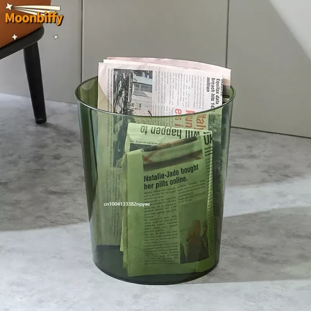 Transparent Mülleimer Ohne Deckel Müll Bin Hause Büro Müll Bin Nordic Müll  Tasche Behälter Abfall Korb