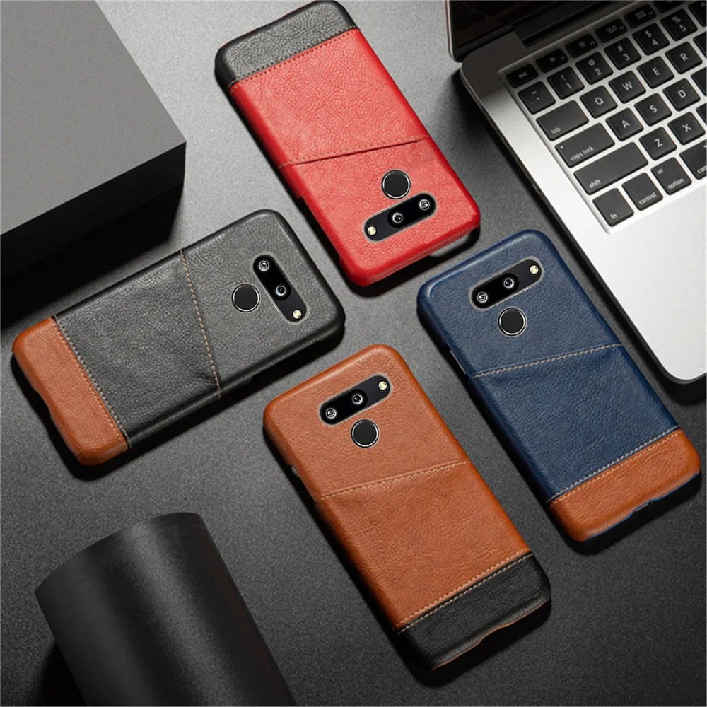 Per Lg G8 Thinq Lgg8 G 8 Custodie Paraurti Coque Per Lg G8S Thinq Per Lg G8 Thinq Case Mixed Splice Pu Leather Credit Card Cover
