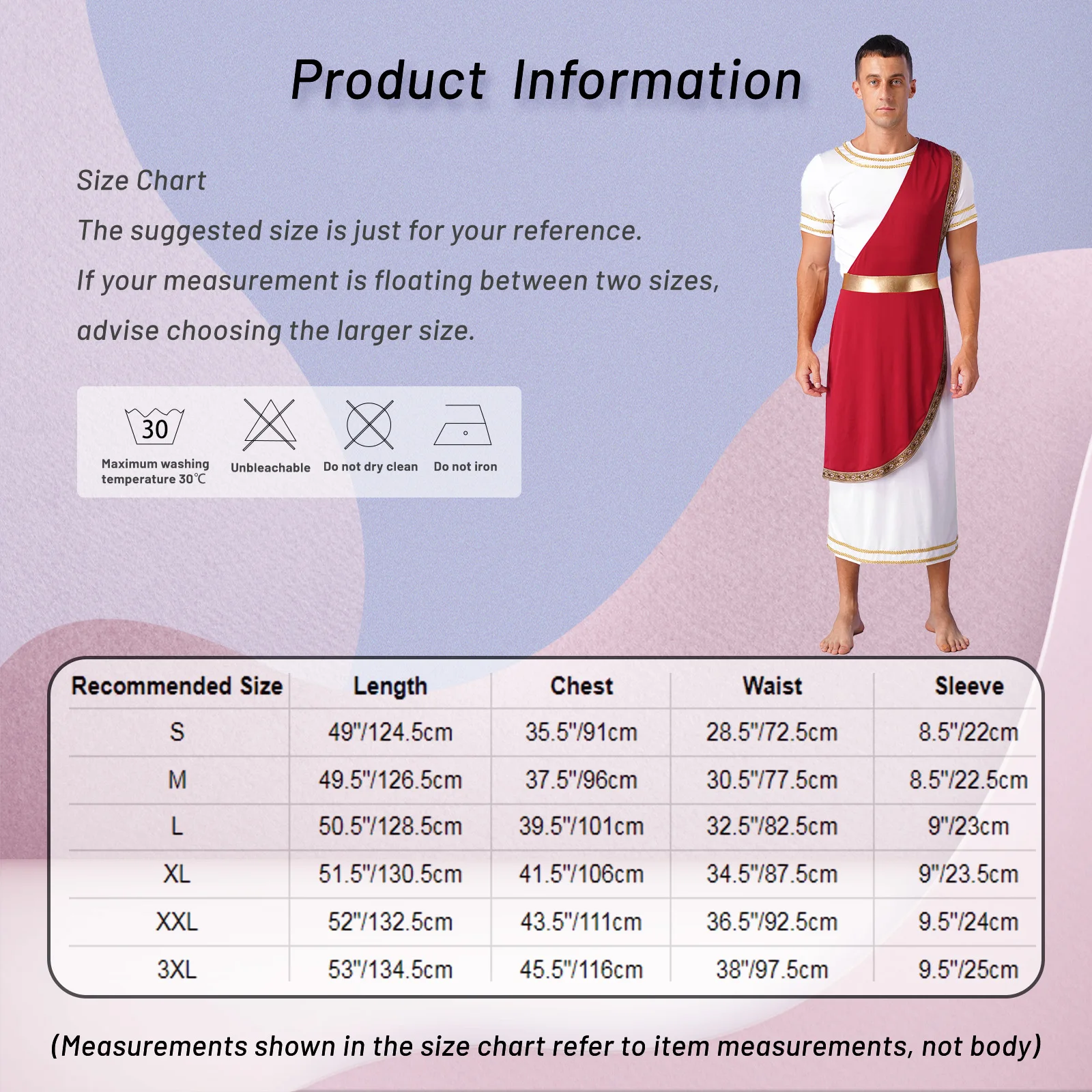 Mens Ancient Greek God Toga Robe Dress Costume Grecian