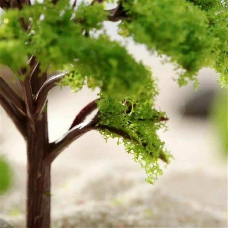 Model Trees Ornaments 10pcs 4CM Railroad Diorama Scenery Plastic Scale Scene For House Living Room Kitchen Decor