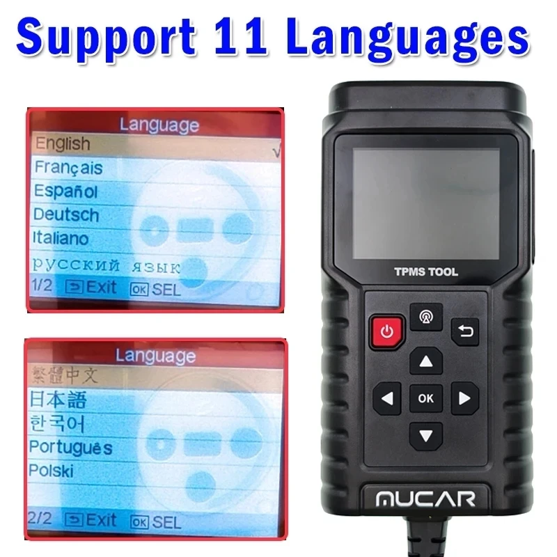 Tire Pressure Monitor Car Diagnostic Tool Mucar T90 TPMS TP T-90 Working Independently OBD Programmer Car Fault Code Tire Pressure Sensor Activator Update THINKCAR T90 G2