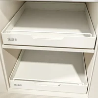 Kitchen Cabinets with Slide Rails, Free of Installation of Storage Trays 1