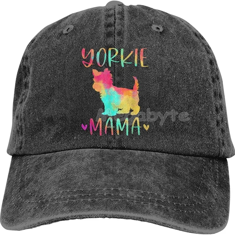 

Yorkie Mama Colorful Yorkshire Terrier Gifts Dog Mom Unisex and Personalized Cowboy hat with Adjustable Sunshade