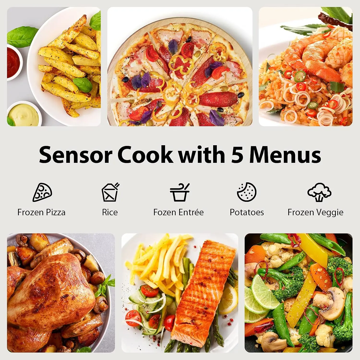 EM131A5C-BS Countertop Microwave Ovens 1.2 Cu Ft, 12.4" Removable Turntable Smart Humidity Sensor 12 Auto Menus Mute Function E