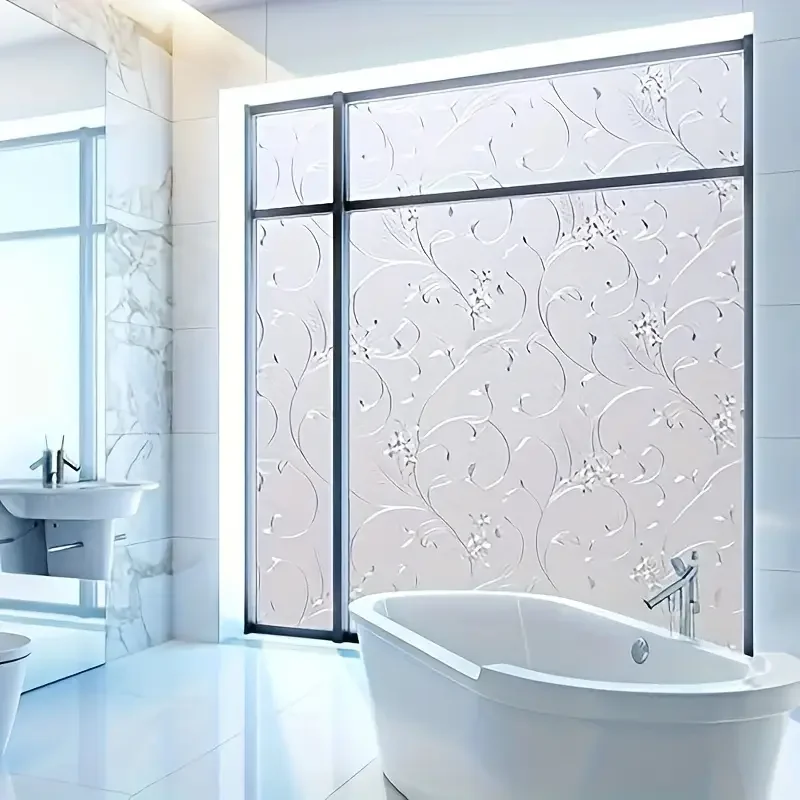 Window privacy film frosted glass electrostatic vinyl cover window sticker suitable for home office bathroom decoration
