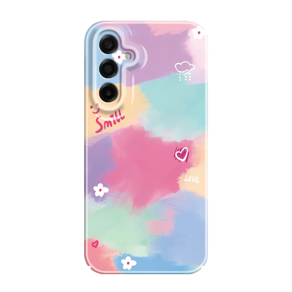 Rainbow Flower Design Phone Case - Vibrant Protective Hard Cover