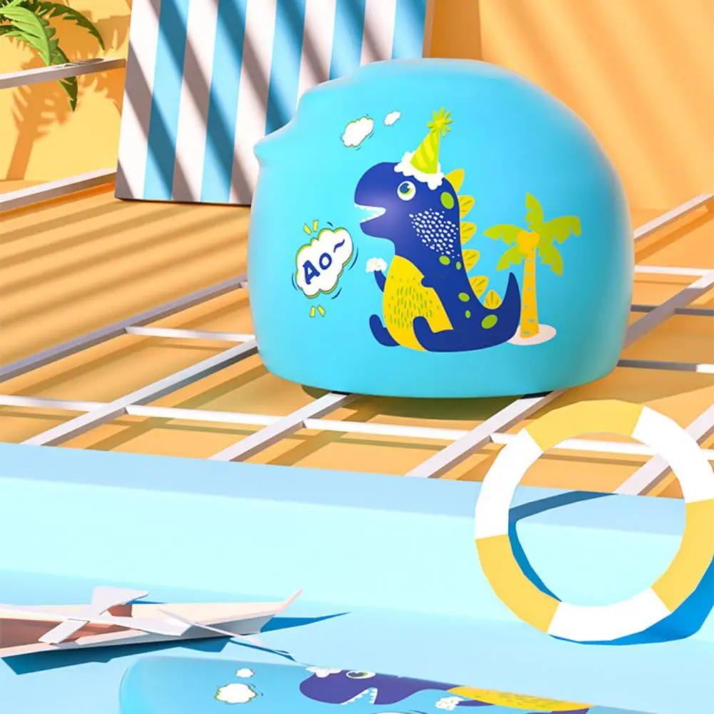 

Water Diving Hat Kids Swimming Hat Silicone Waterproof Swimming Hat for Boys Girls Cartoon Pattern Swim Caps to Keep Hair Dry