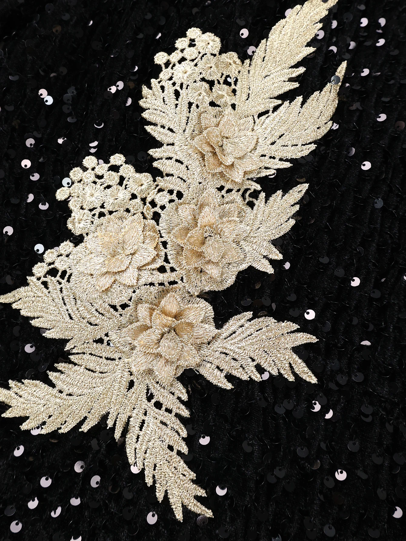 Elegant Black Velvet Sequin Maxi Dress Women Long Sleeve Gold Appliques  Bodycon Glitter Evening Christmas Party Banquet Gowns - AliExpress 200000345