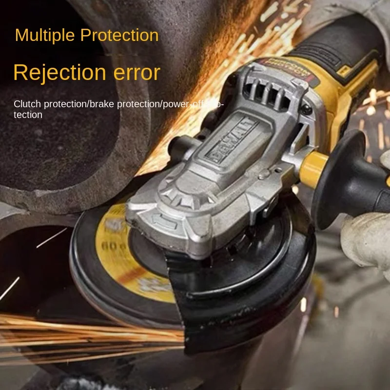 DEWALT 리튬 배터리 브러시리스 앵글 연마기, 플랫 헤드, 충전식 연삭 및 연마 기계, DCG405F, 125mm, 20V