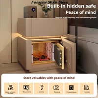 Умная тумбочка «все в одном» с беспроводным зарядным устройством, многофункциональный высококачественный сейф для спальни с современным дизайном — изображение 2