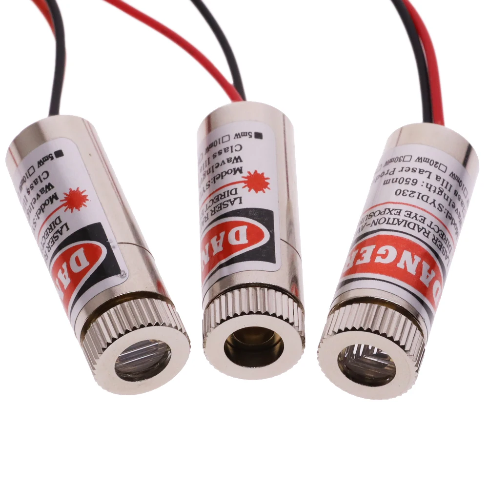 650nm 5mW Red Point / Line / Cross Laser Module Head Glass Lens Focusable Focus Adjustable Laser Diode Head Industrial Class laser module