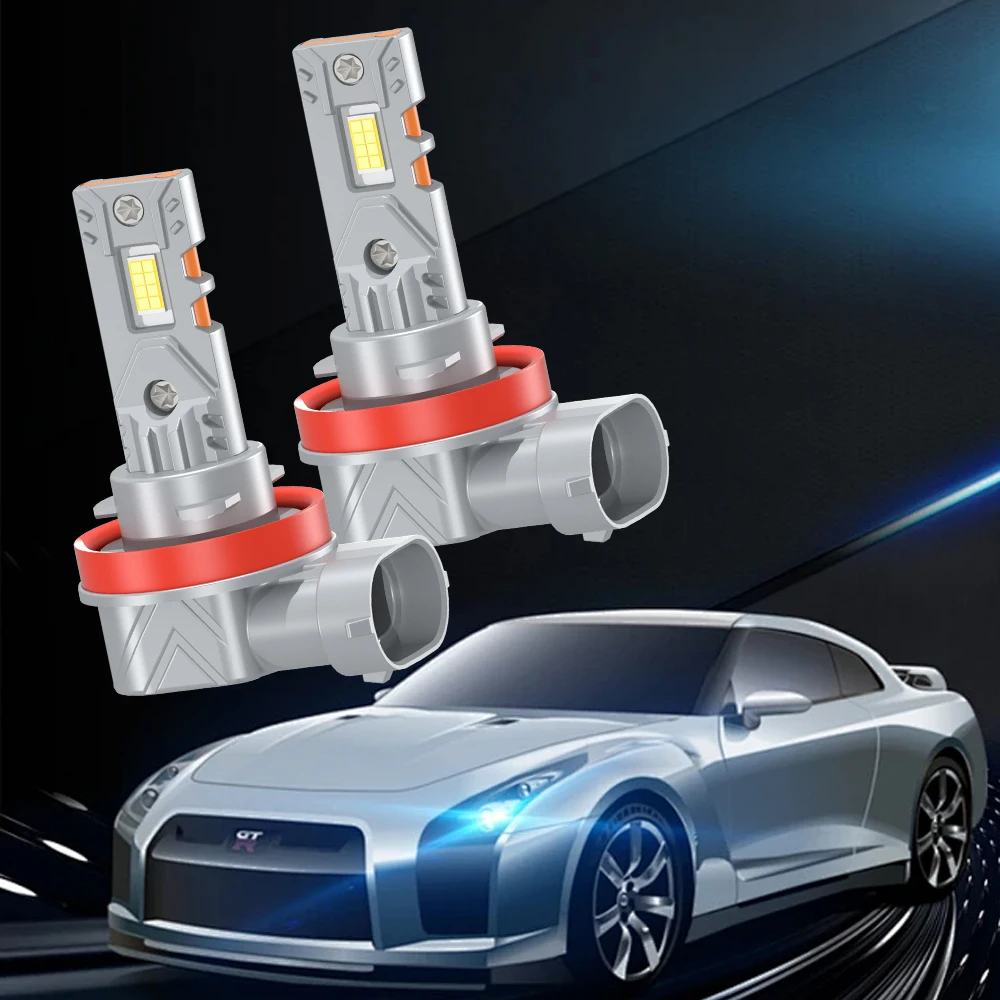 2Pcs H7 LED H1 자동차 헤드 라이트 전구 180W H4 H11 H8 9005 HB3 300% 더 밝은 자동 조명 팬리스 무선 9006 HB4 인라인 안개 램프