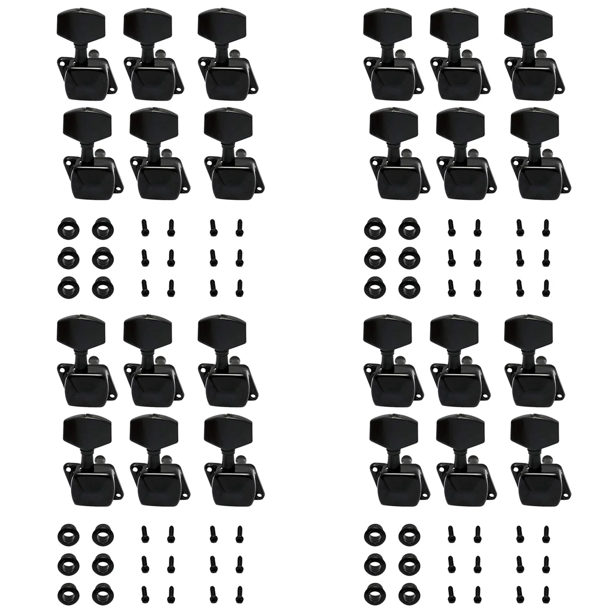 BAAU 24Pcs String Tuning Pegs Machine Heads Tuners Right Hand Electric Acoustic Guitar Parts Replacement