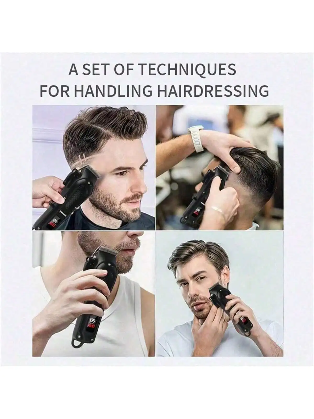 Rechargeable Hair Clipper and Beard Trimmer for Men
