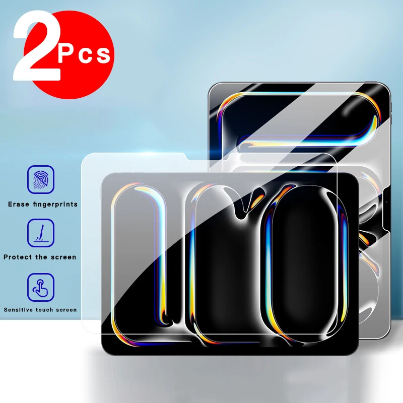 Tempered Glass Screen Protector For iPad Pro Air M2 11 inch Pro 11 12.9 Air4 5 HD 6th Scratch resistant 2Pcs tempered glass screen protector
