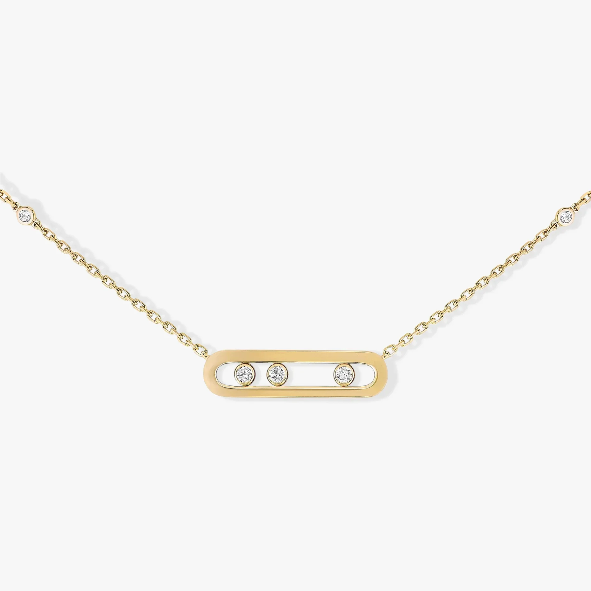 Silver Pendant 925 sterling silver Brillant 3 Move Diamond Pendentif Collier Messica Femmes Bijoux De Luxe Marque Vintage Style Party